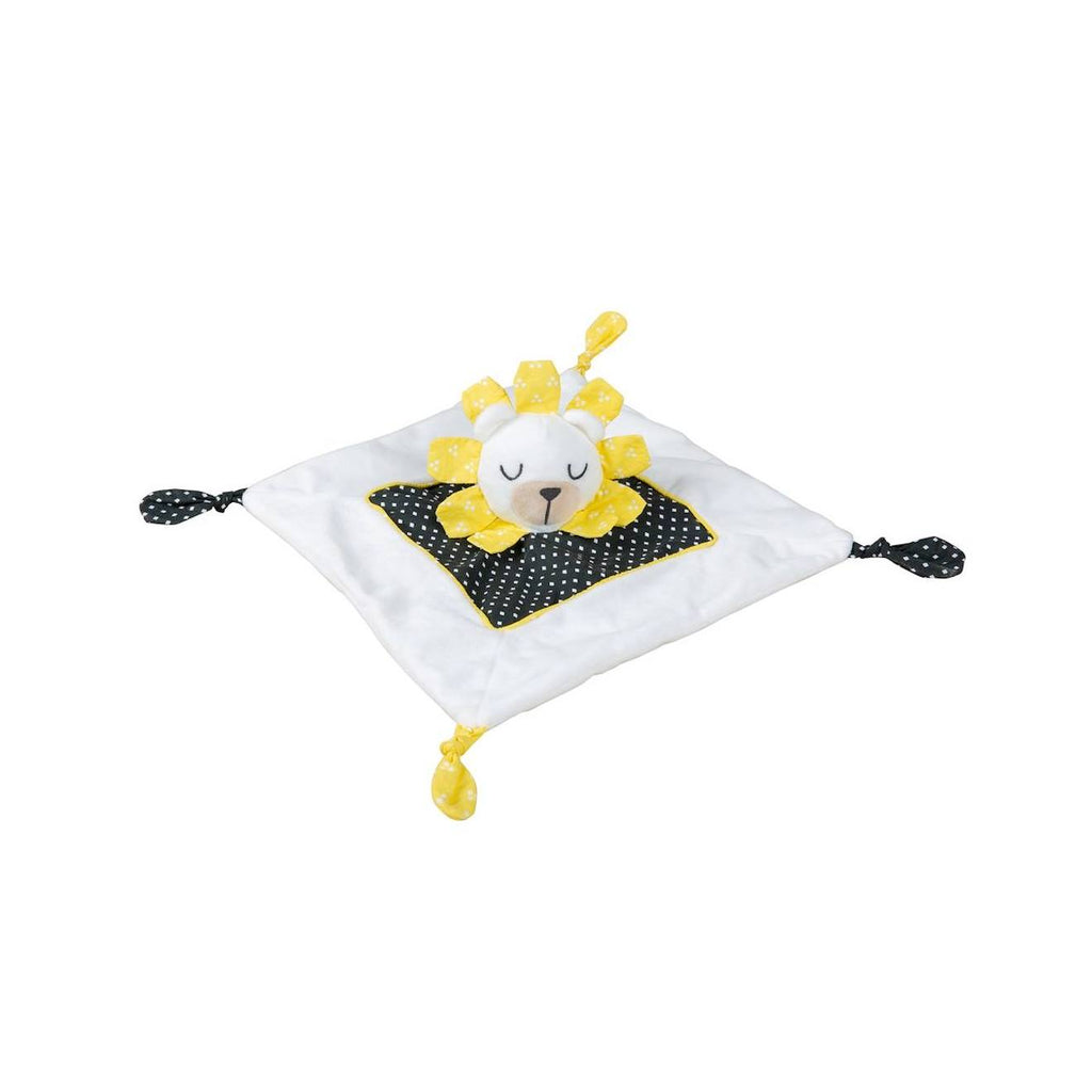 Doudou mouchoir en velours - pluche et pompon blanc