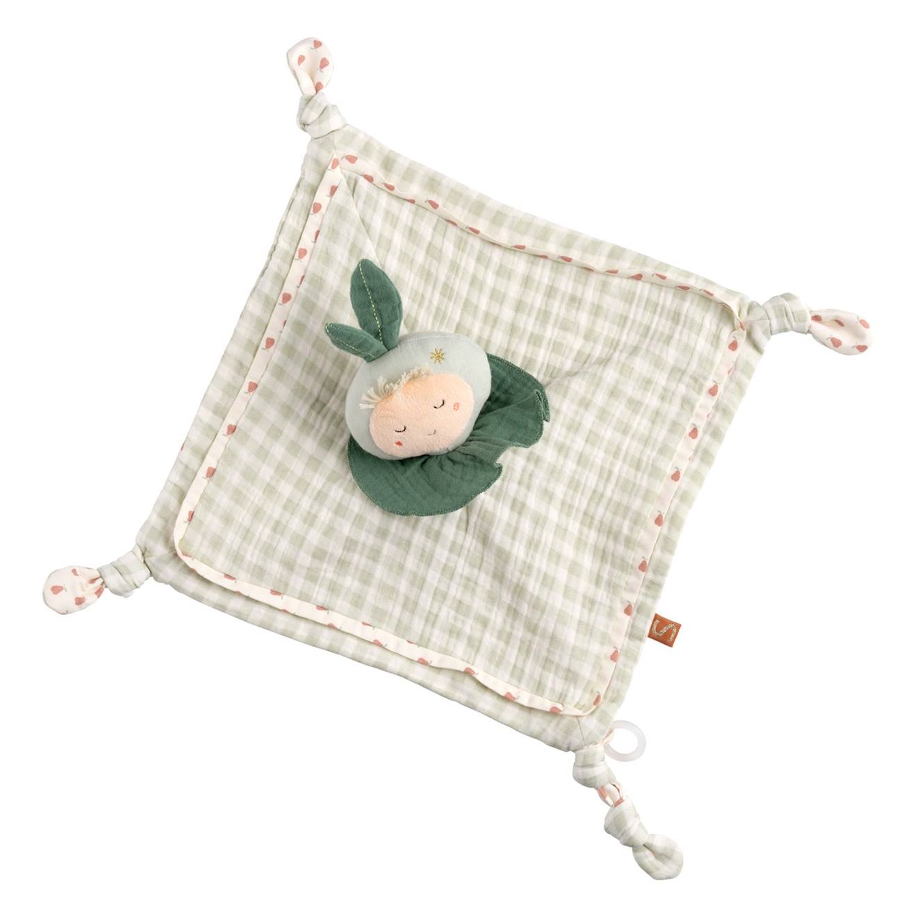 Doudou mouchoir jardinier en coton - botanica vert