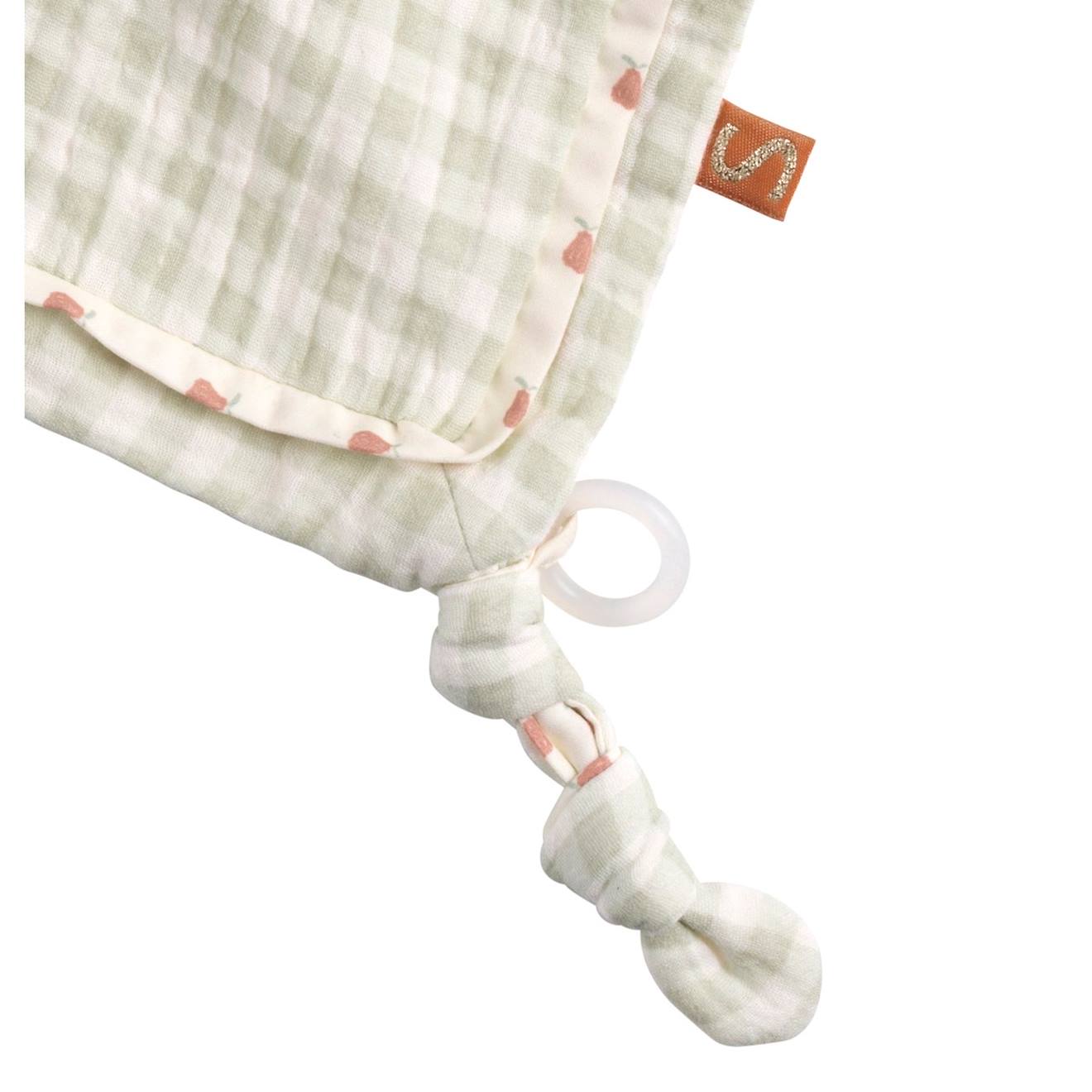 Doudou mouchoir jardinier en coton - botanica vert