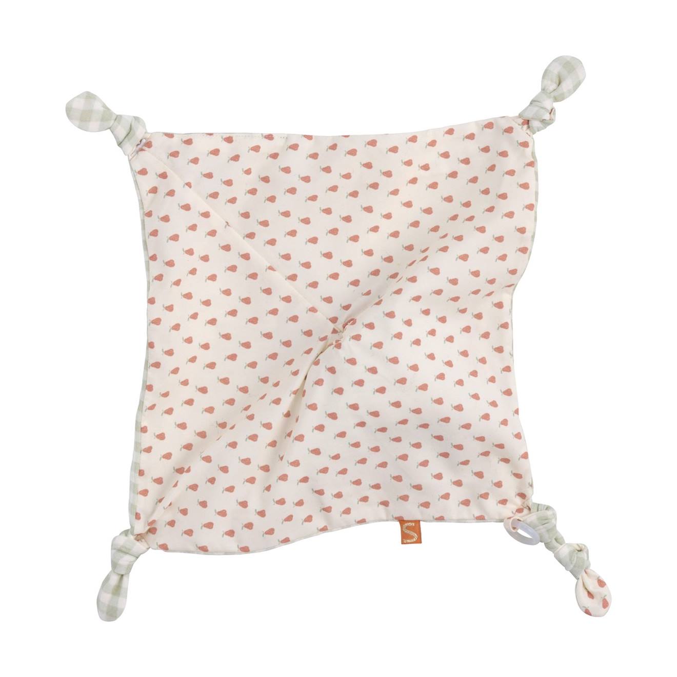 Doudou mouchoir jardinier en coton - botanica vert