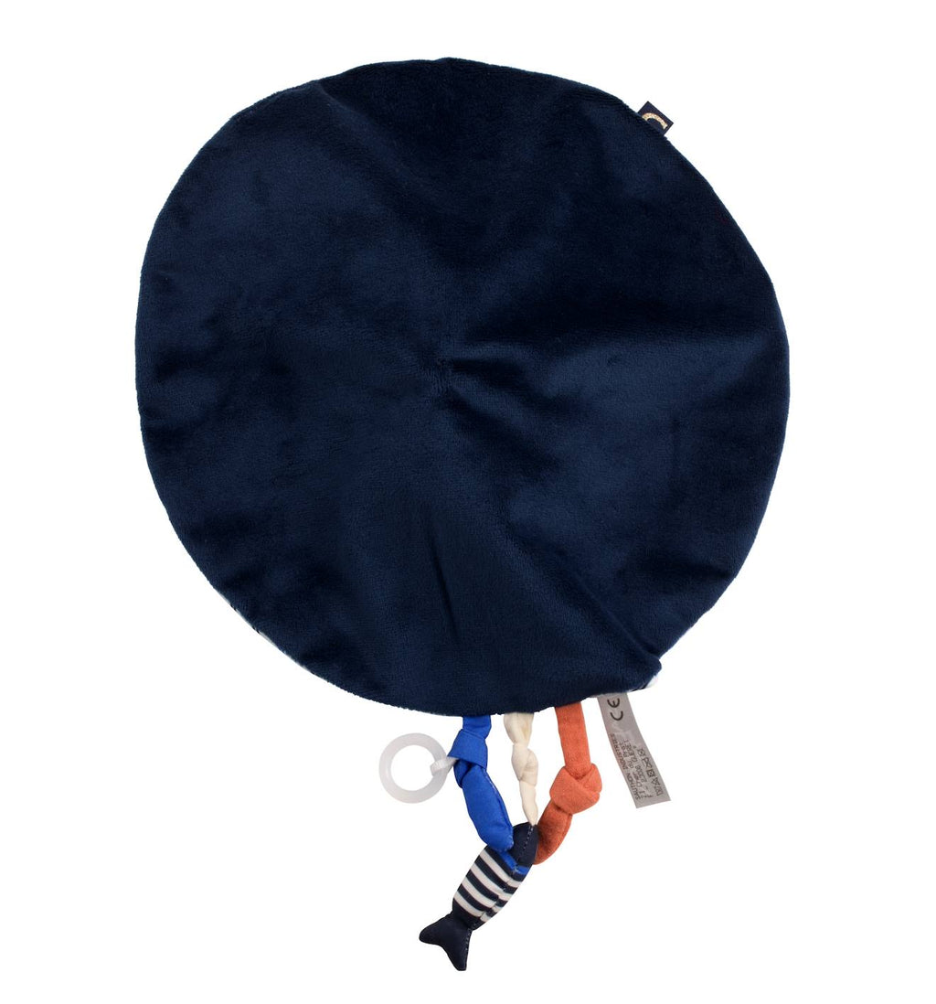 Doudou mouchoir pingouin velours - baby sailor bleu