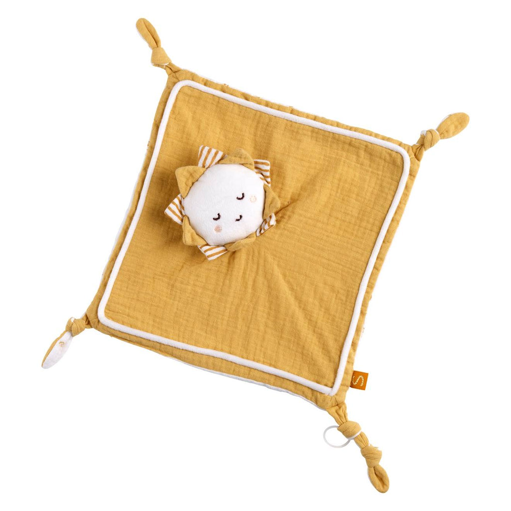 Doudou mouchoir soleil en coton - sunlight blanc