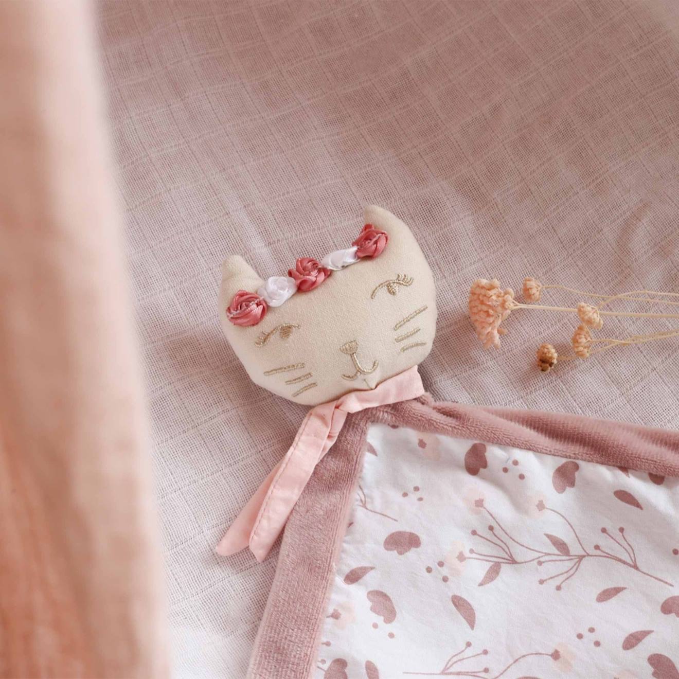 Doudou mouchoir rose