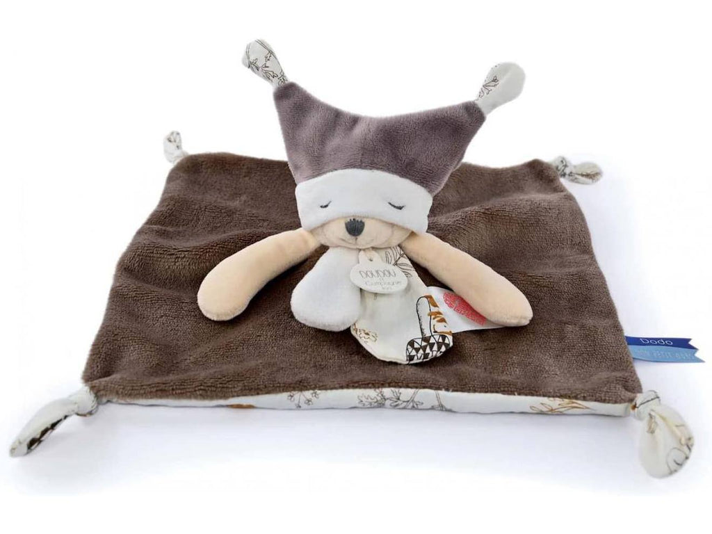 Doudou ours à histoires marron