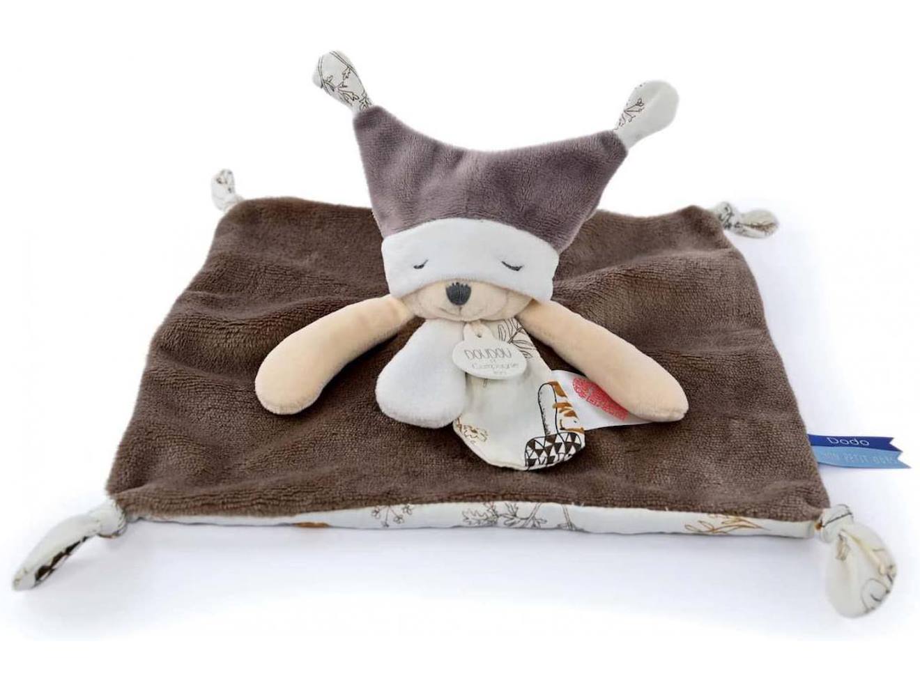 Doudou ours à histoires marron