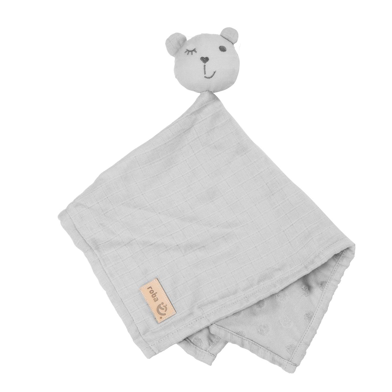 Doudou ours en coton bio lil planet gris argenté