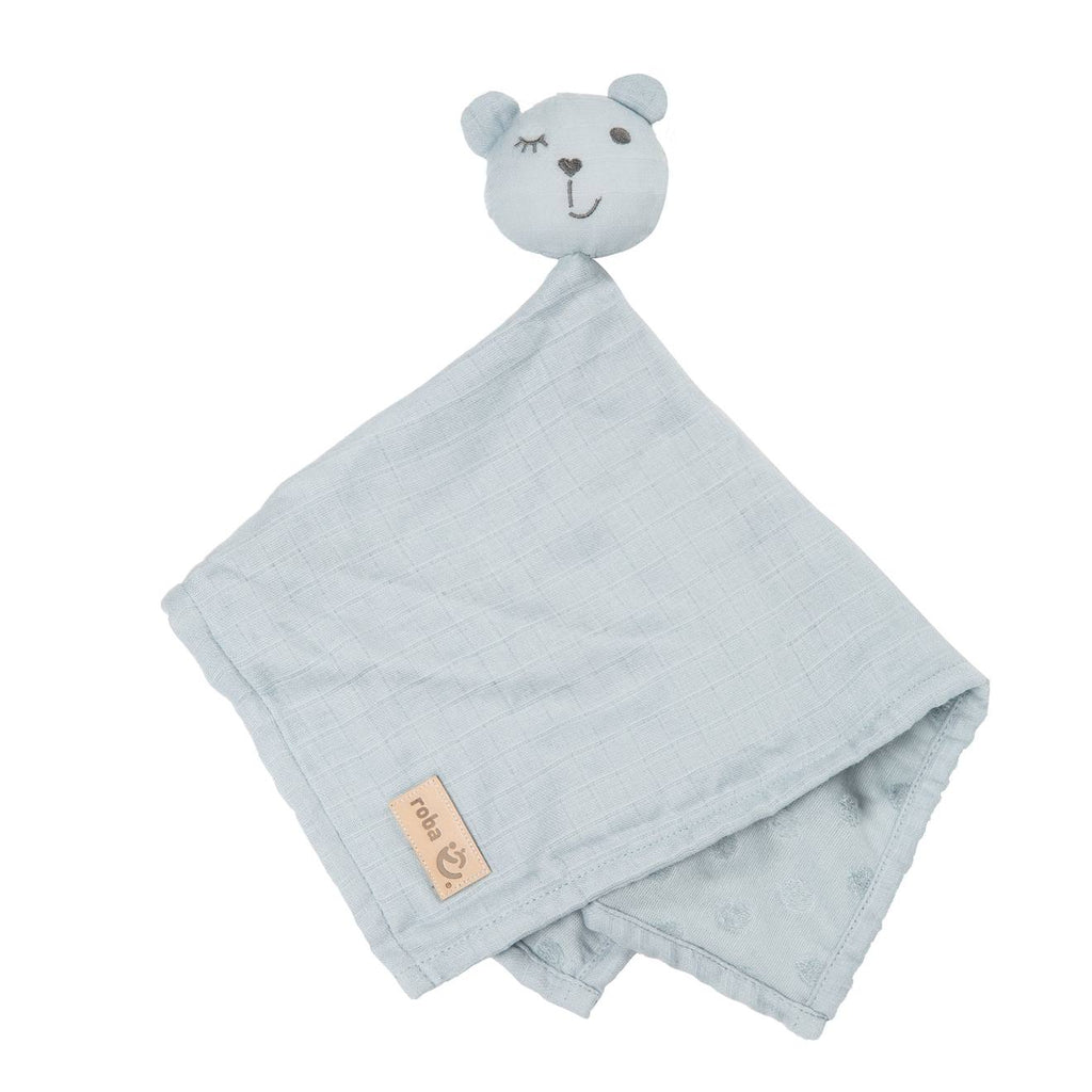 Doudou ours en coton bio lil planet bleu clair