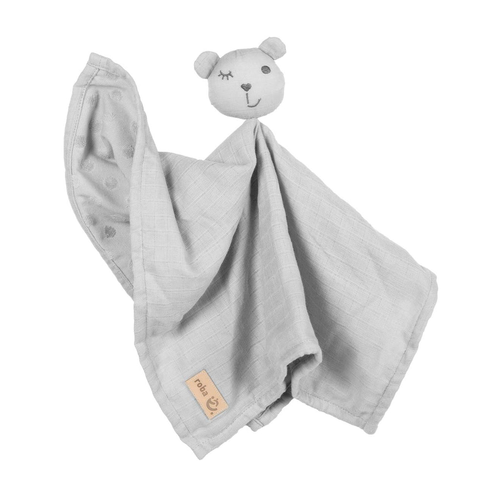 Doudou ours en coton bio lil planet gris argenté