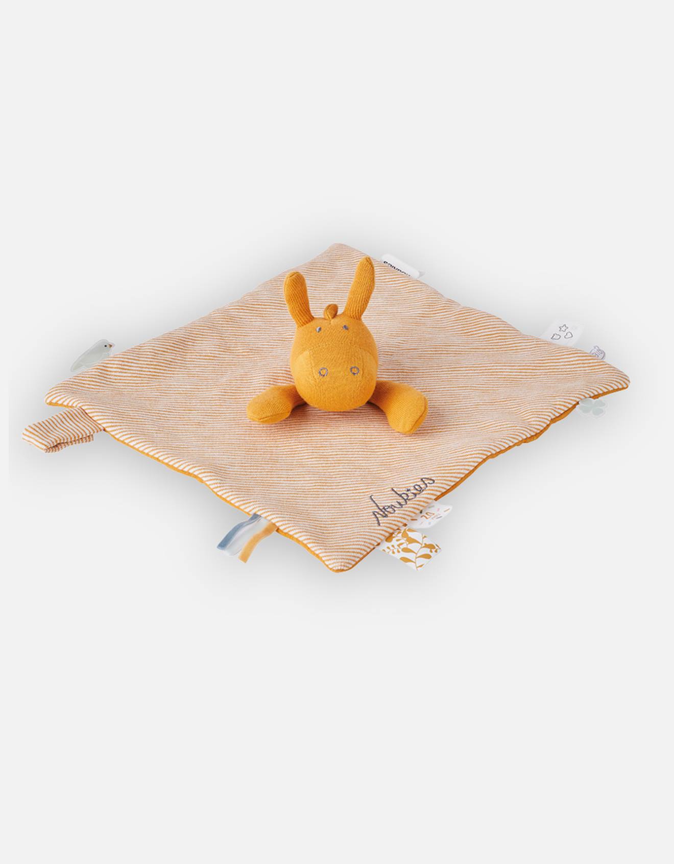Doudou paco en coton bio orange