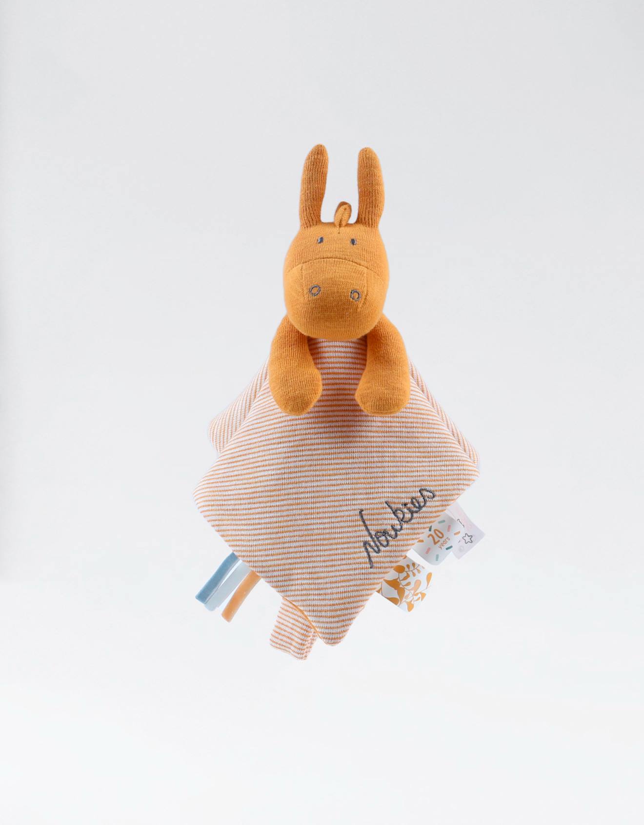Doudou paco en coton bio orange