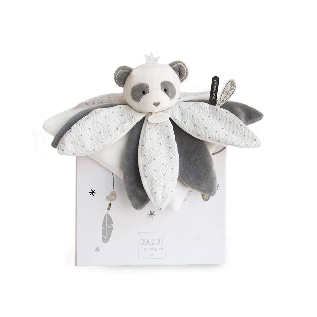 Doudou panda attrape-rêve 26 cm blanc