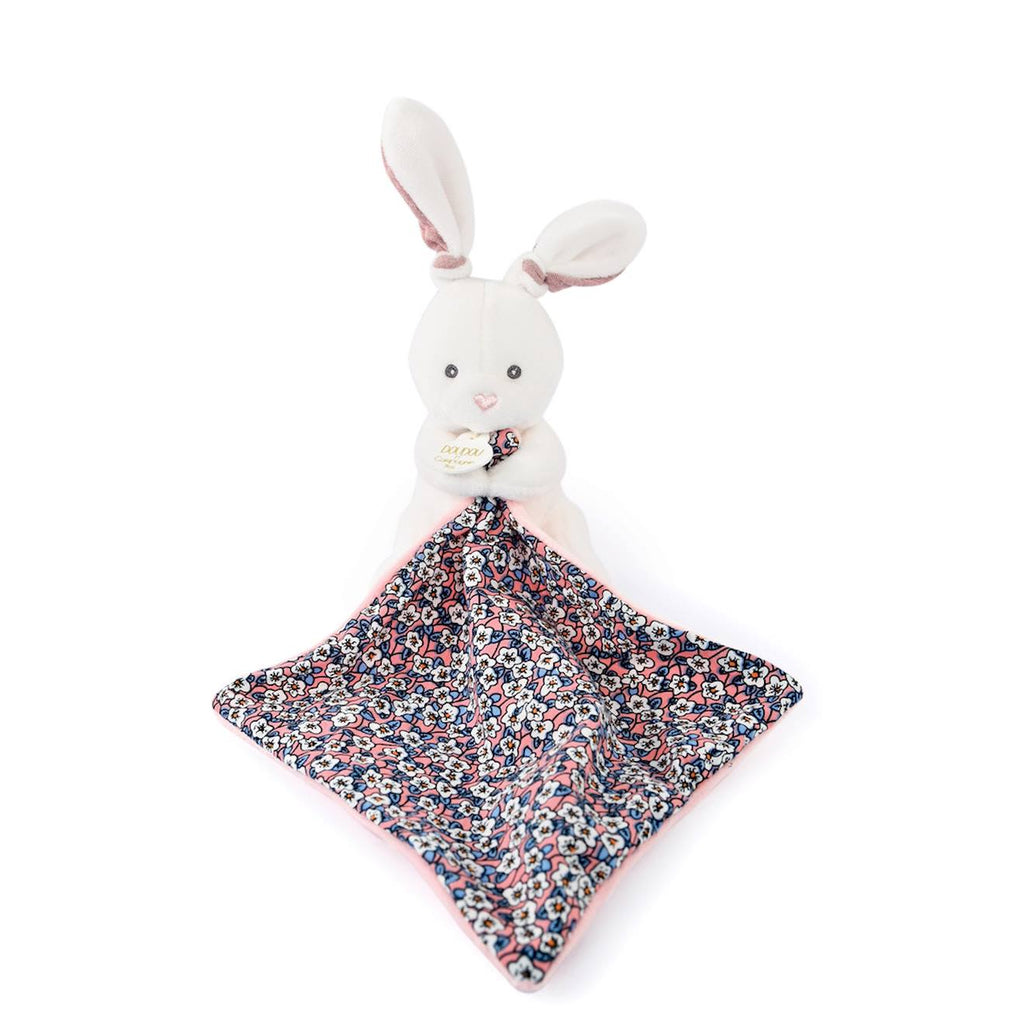 Doudou pantin lapin rose