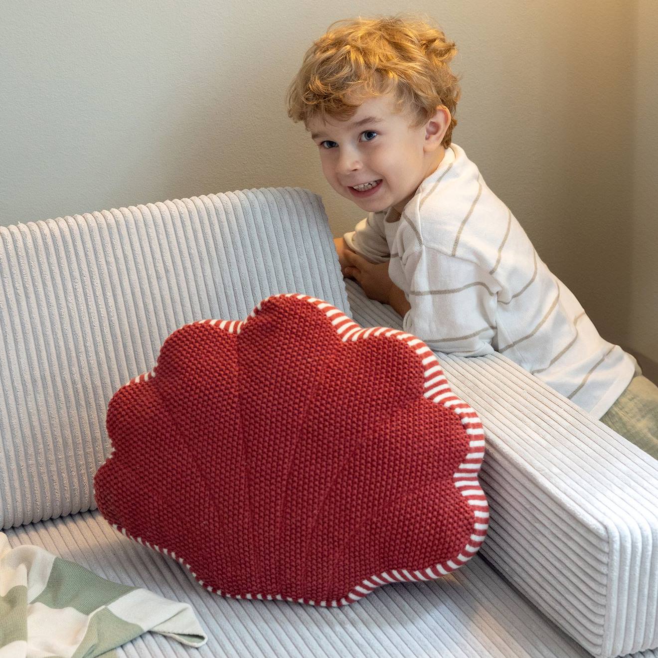 Doudou peluche coquillage rose pâle