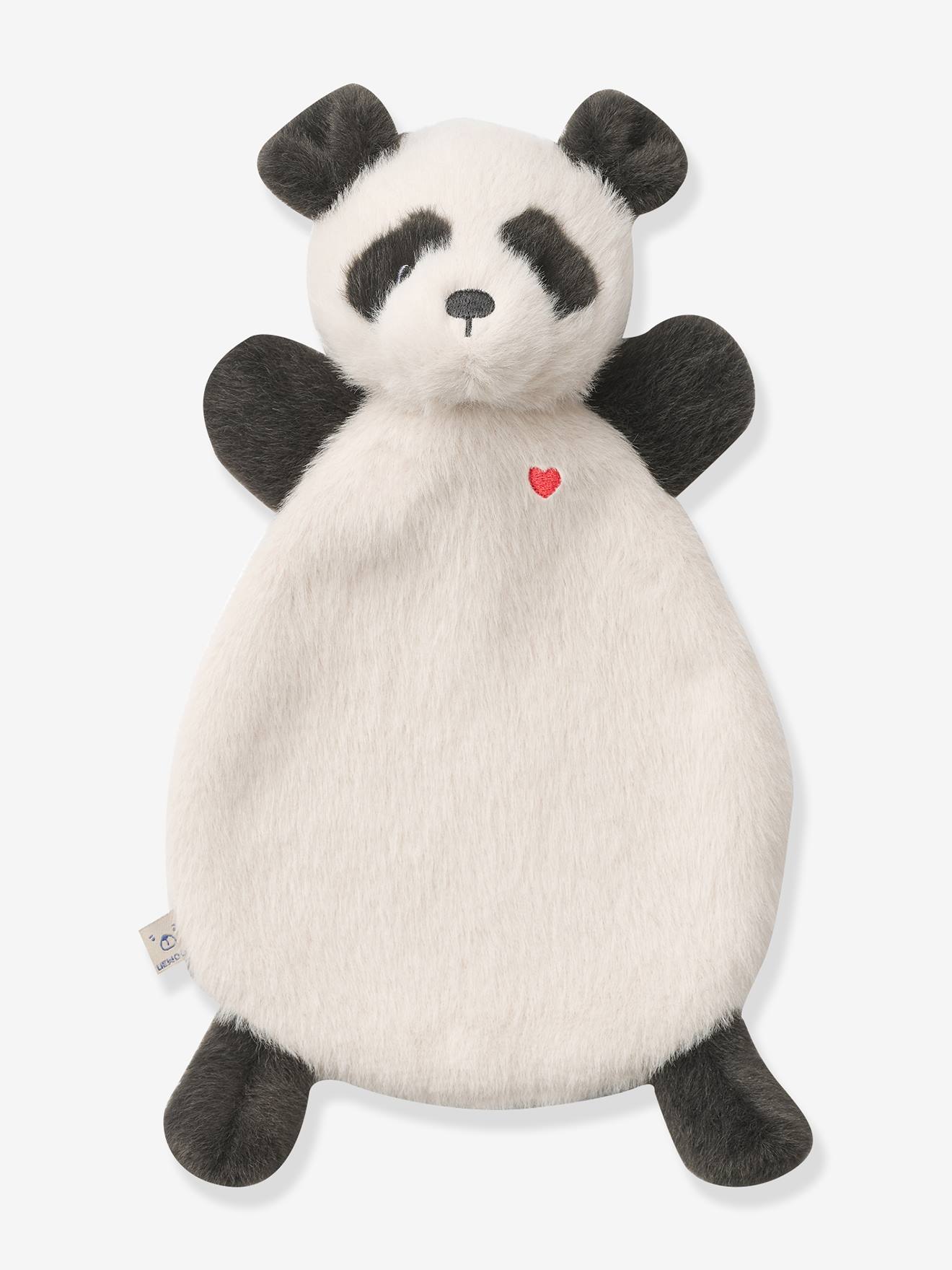 Doudou peluche roy panda blanc