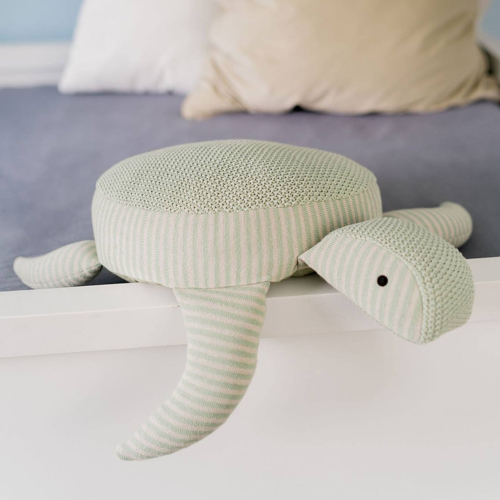 Doudou peluche tortue pistache