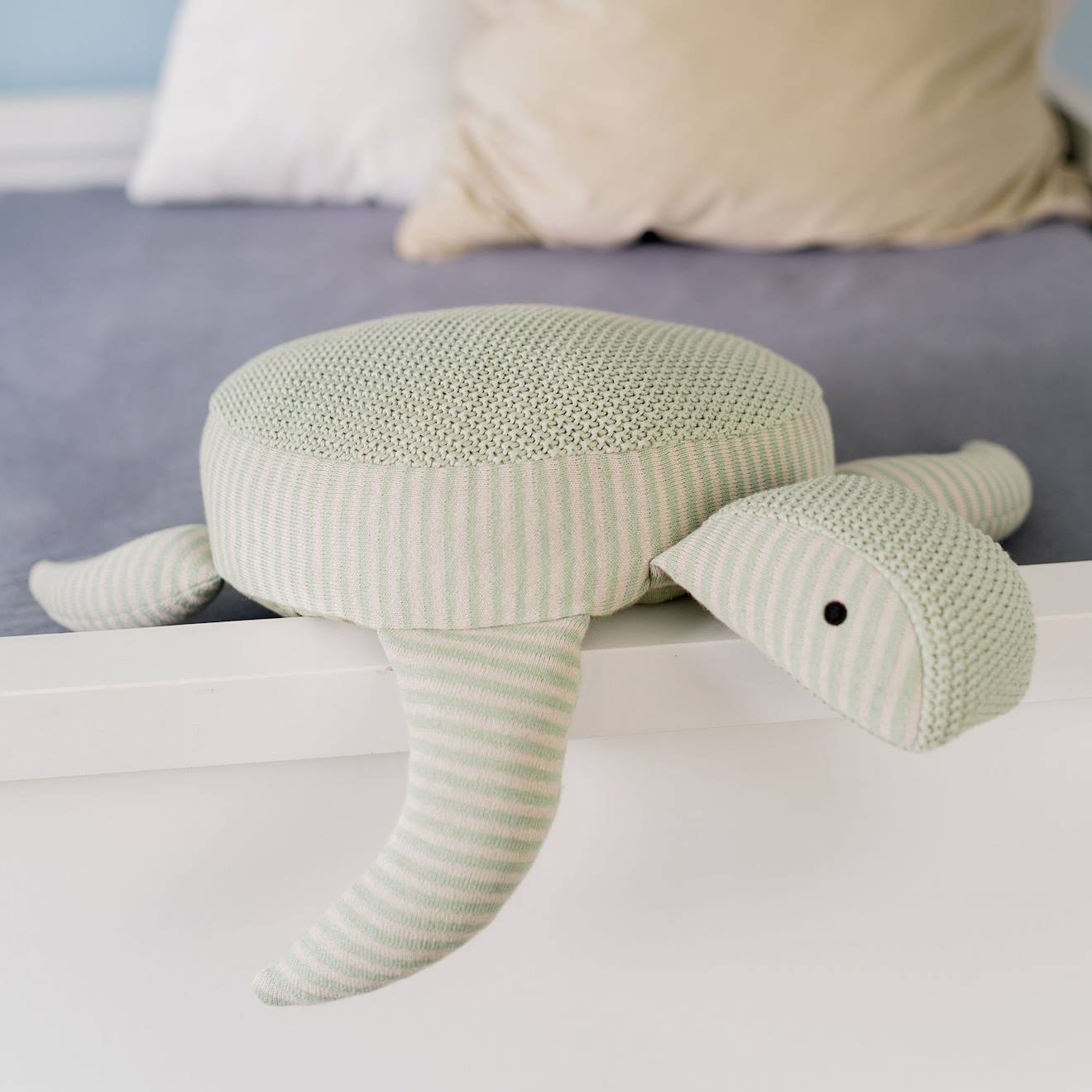 Doudou peluche tortue pistache