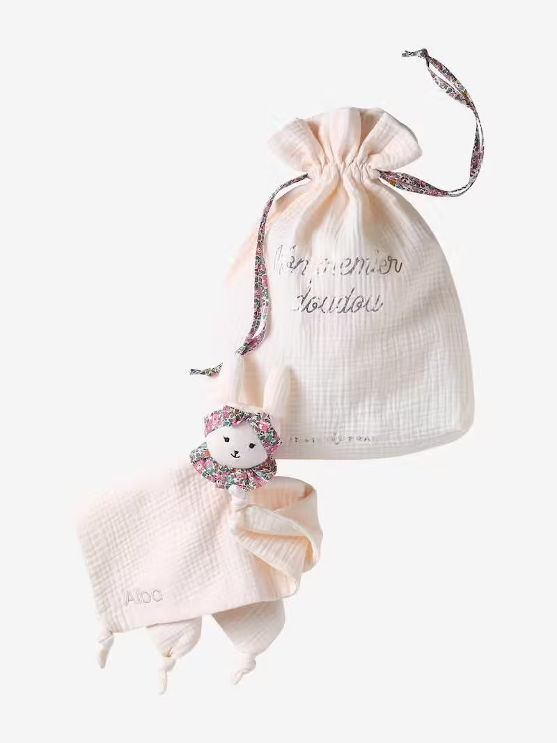 Doudou personnalisable en gaze de coton bio - Vertbaudet