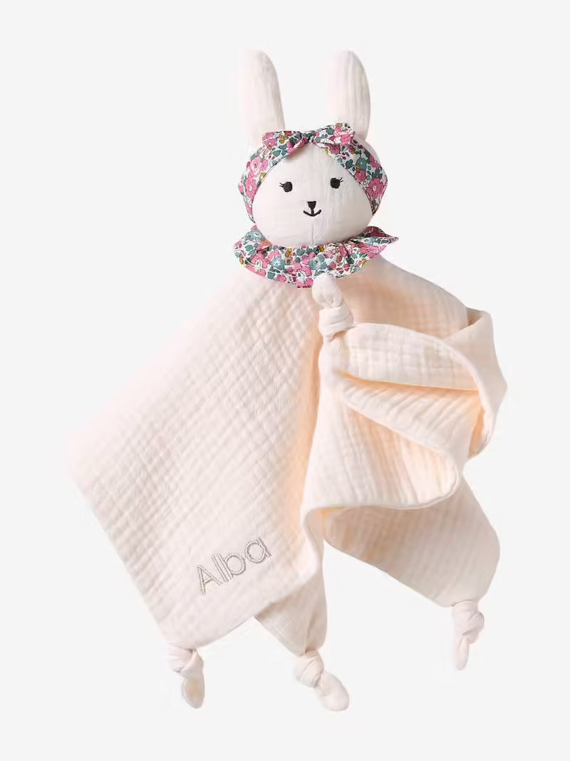 Doudou personnalisable en gaze de coton bio - Vertbaudet