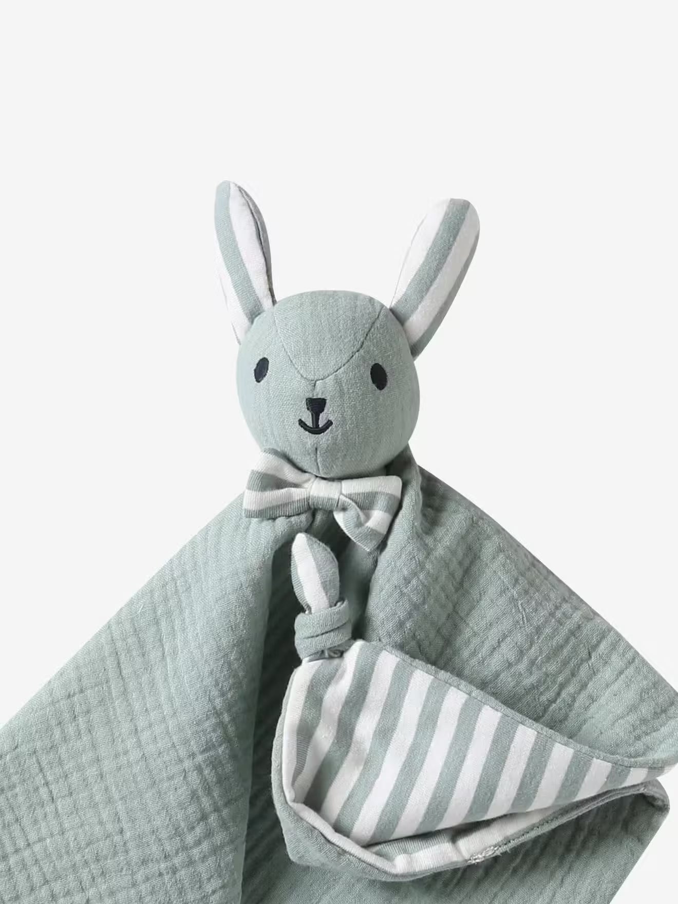 Doudou personnalisable en gaze de coton bio Vert sauge - Vertbaudet