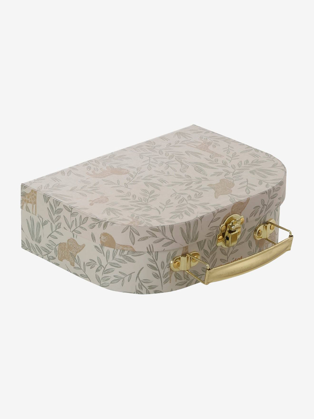 Doudou personnalisable en gaze de coton + hochet et valisette babylon vert