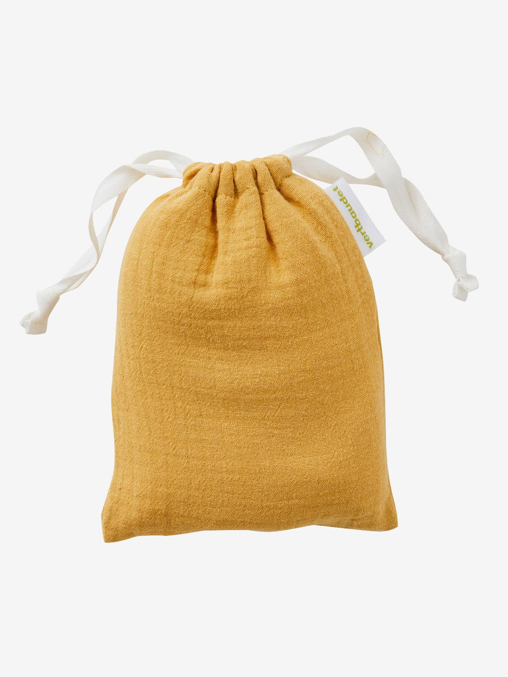 Doudou personnalisable en gaze de coton + hochet rond curry