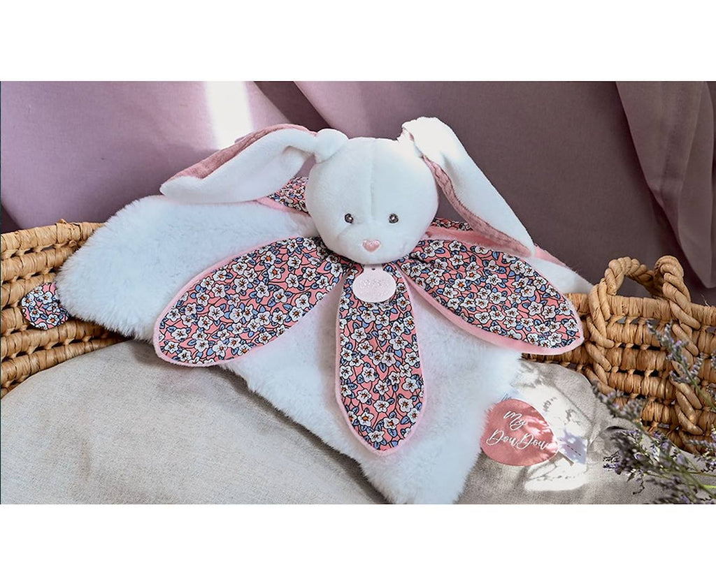 Doudou pétale lapin rose