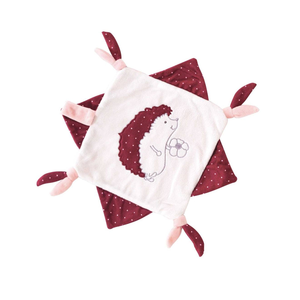 Doudou plat hérisson rose