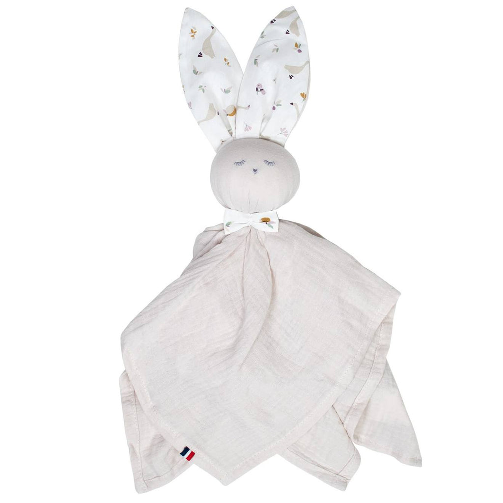 Doudou plat lapin sidonia sidonia, beige, écru, blanc