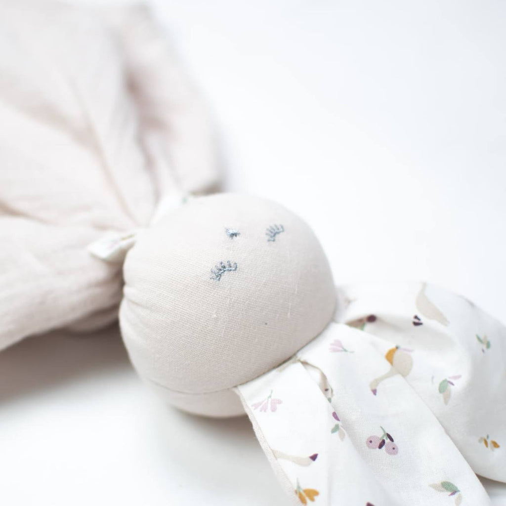 Doudou plat lapin sidonia sidonia, beige, écru, blanc