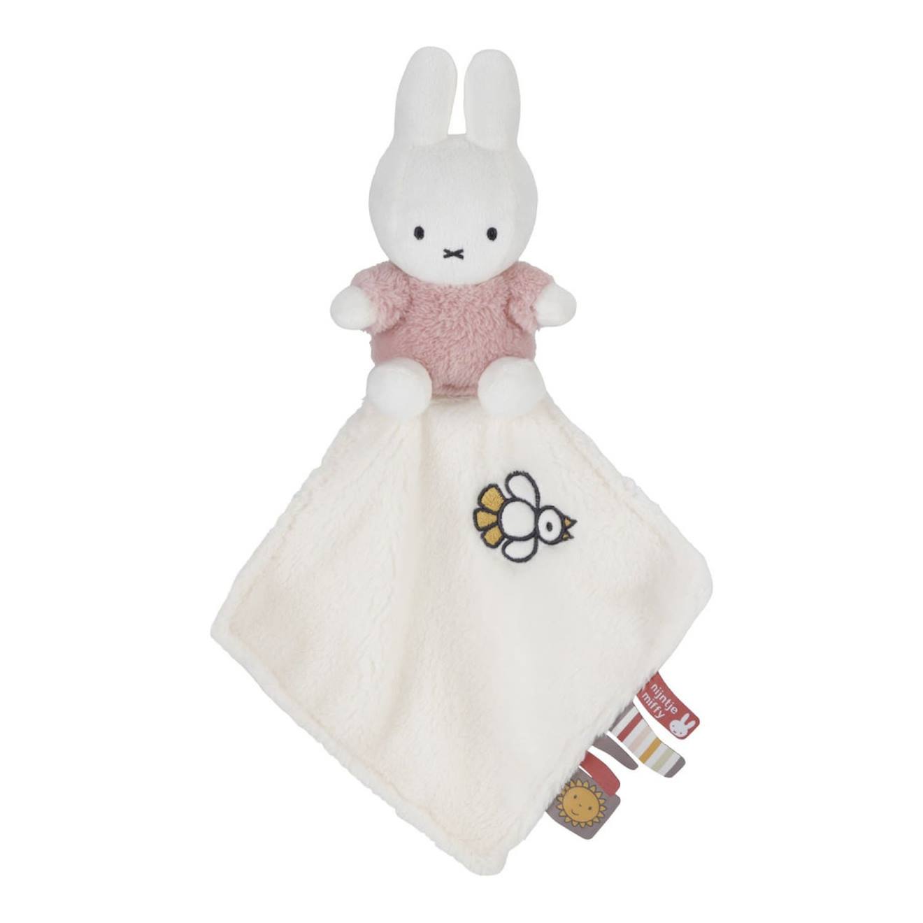 Doudou plat miffy - fluffy rose