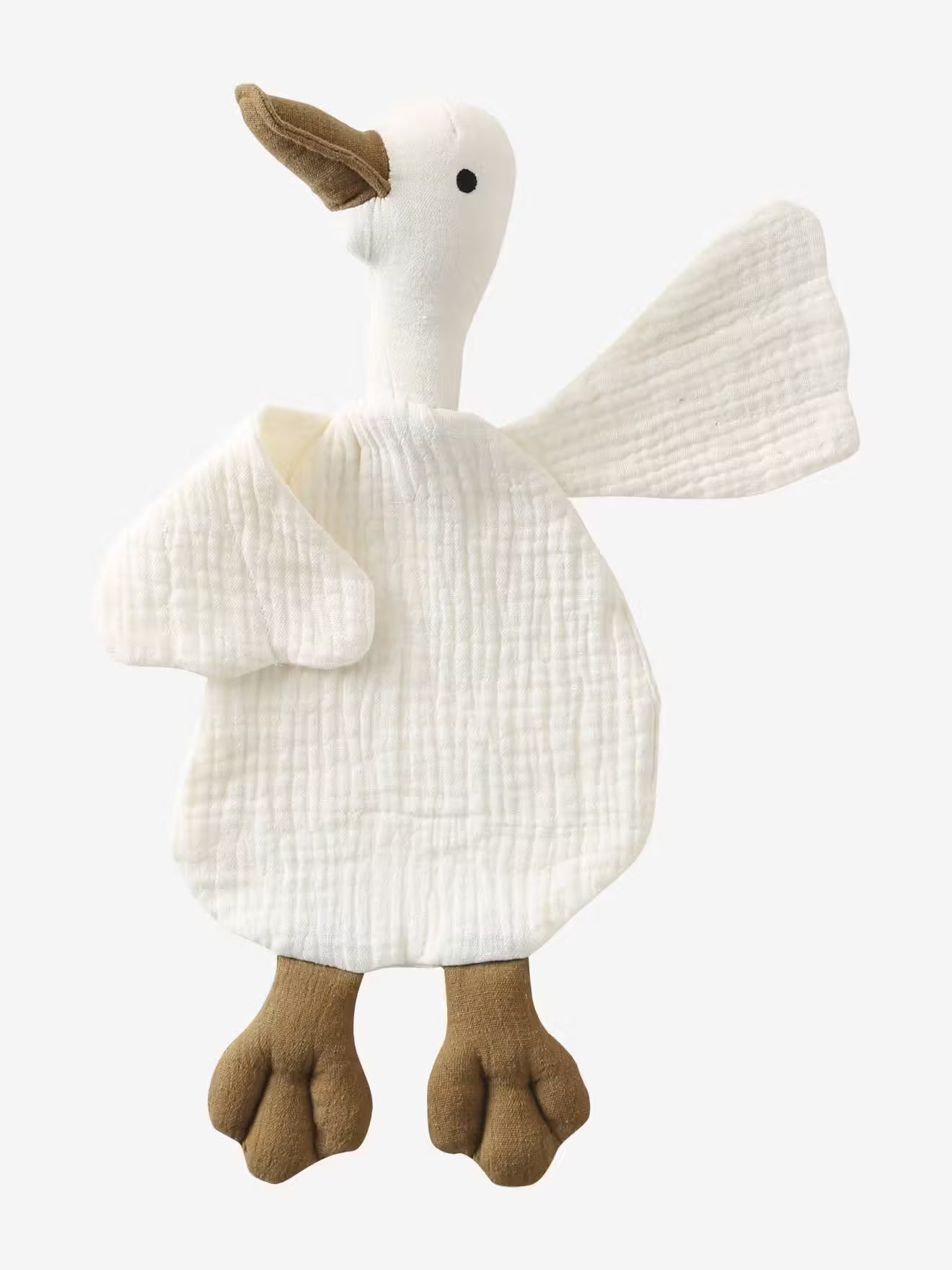 Doudou plat Oie personnalisable – blanc
