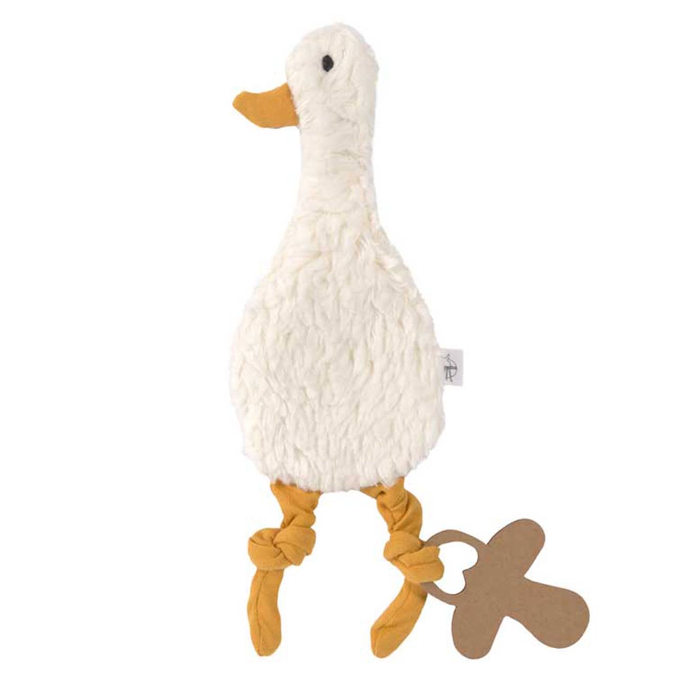 Doudou plat oie blanc