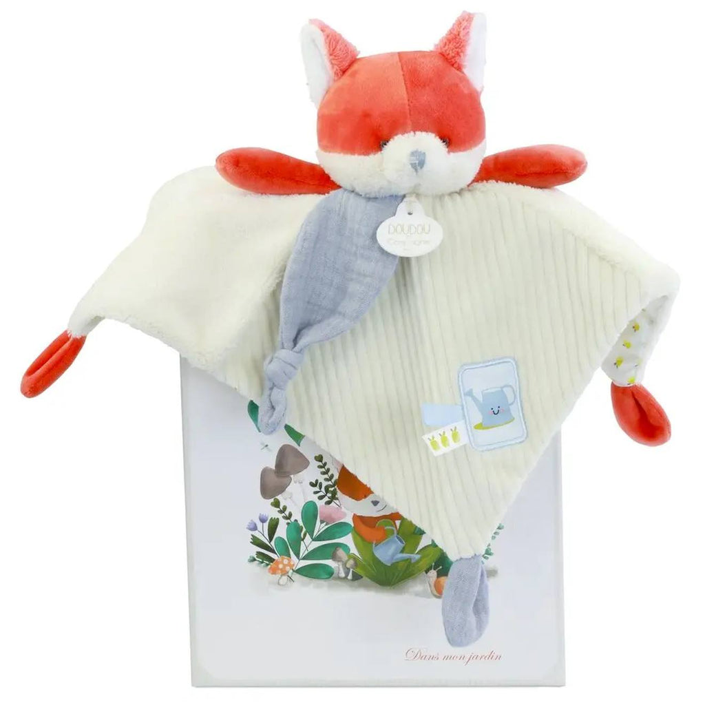 Doudou plat romarin le renard 27 cm beige