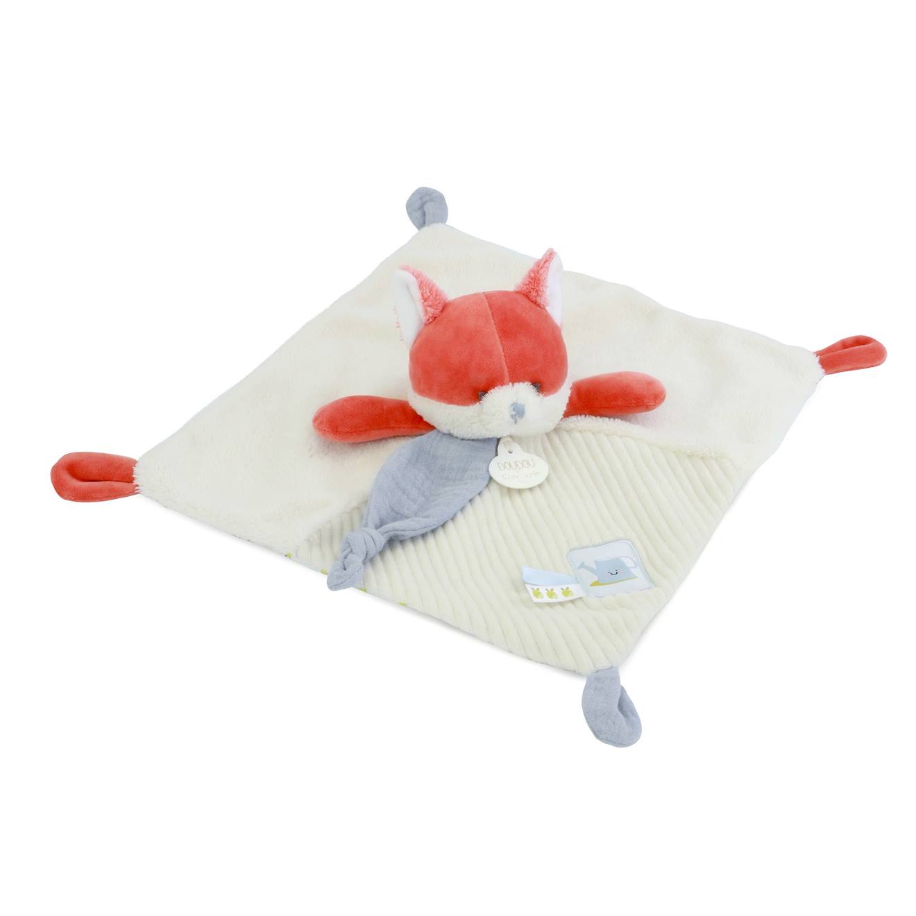 Doudou plat romarin le renard 27 cm beige