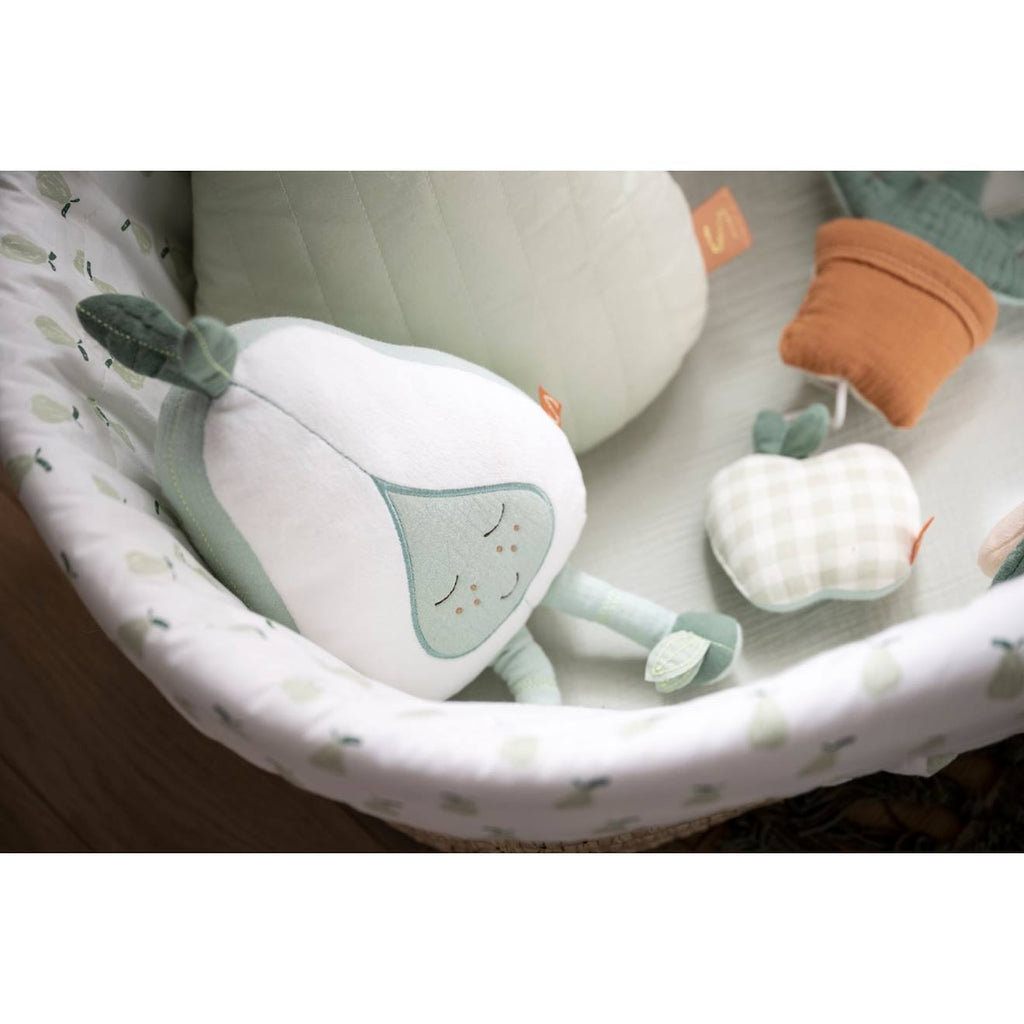 Doudou poire en coton - botanica blanc