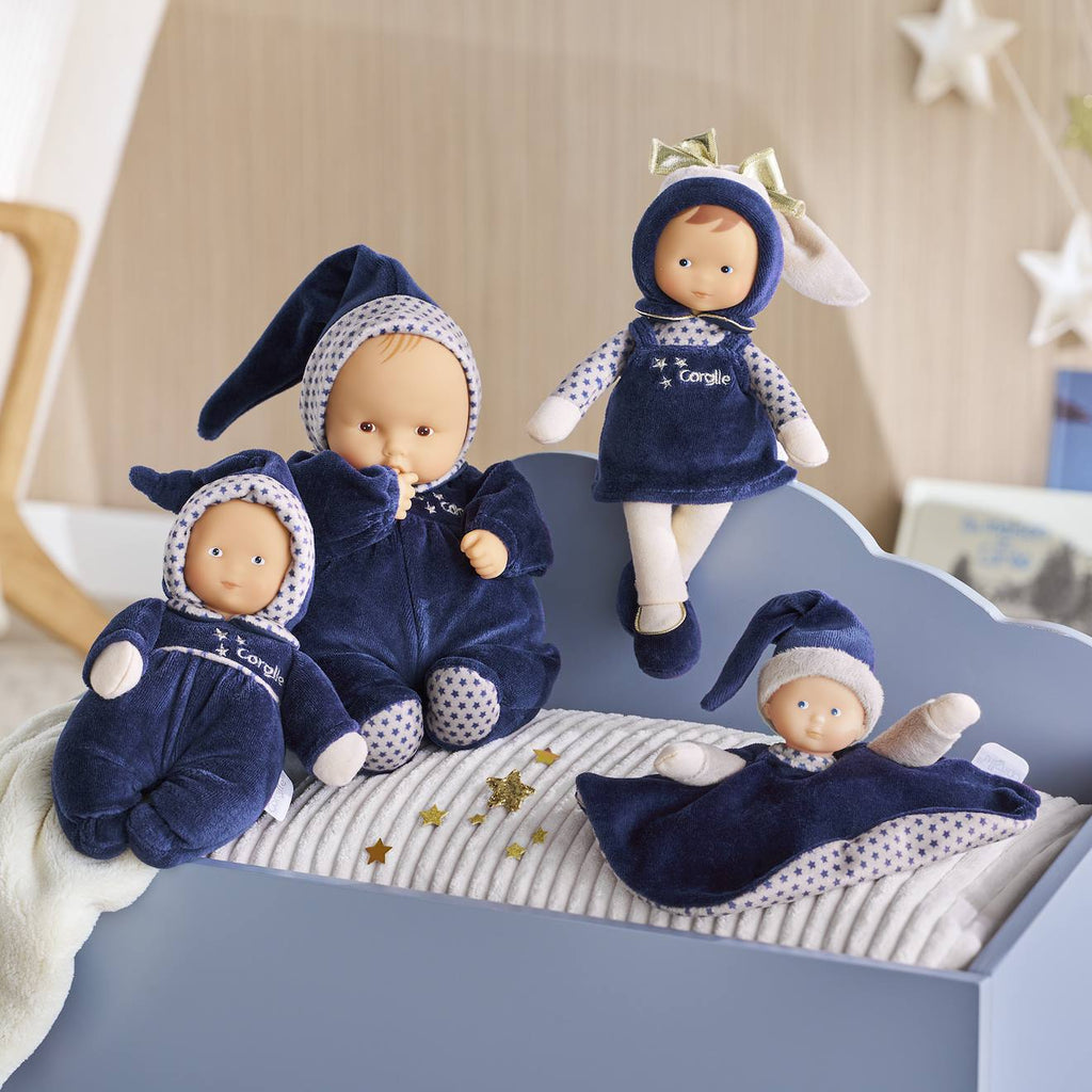Doudou tidoudou marine rêves d'étoiles bleu