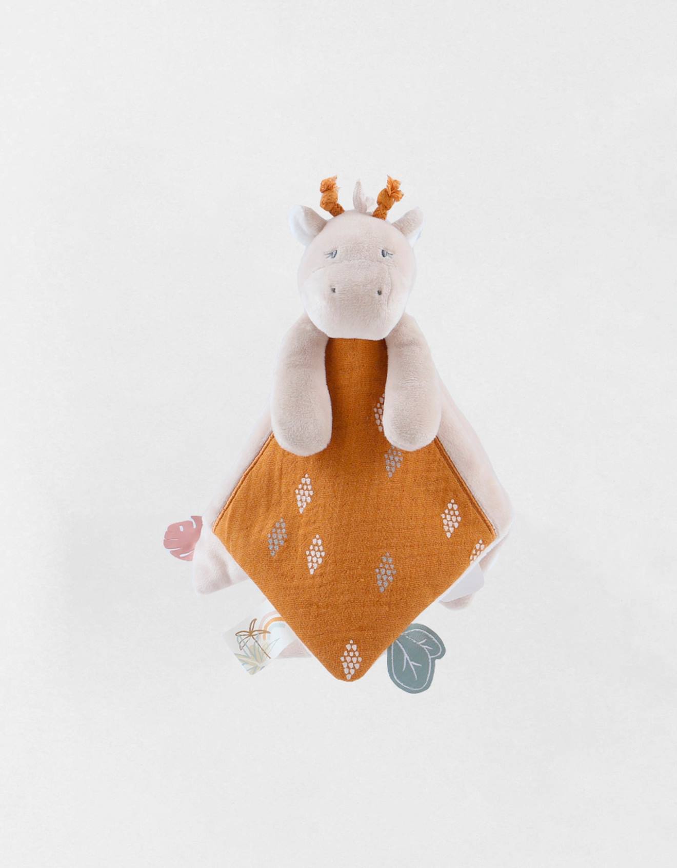 Doudou tiga en veloudoux beige