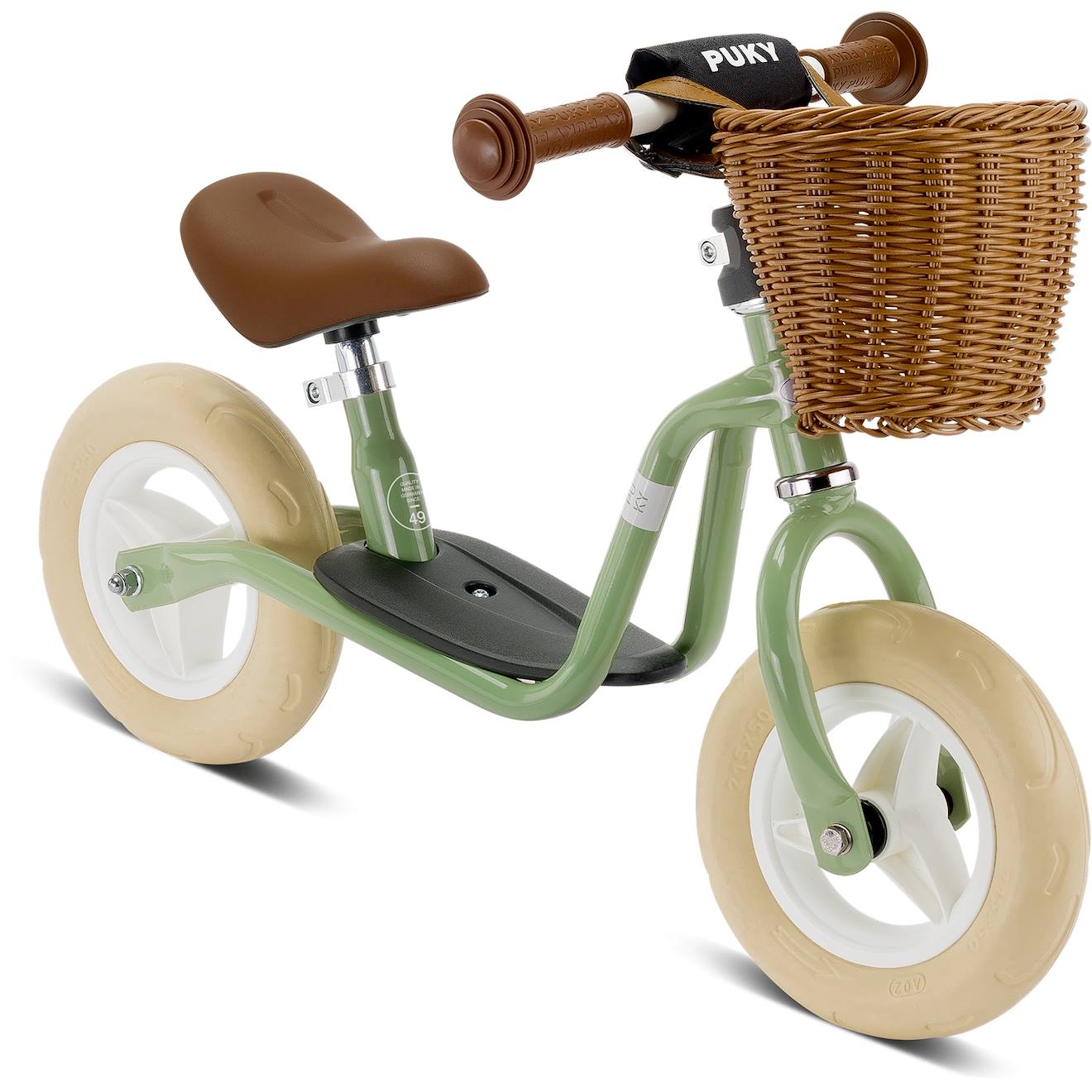 Draisienne avec béquille dès 2 ans vert et marron