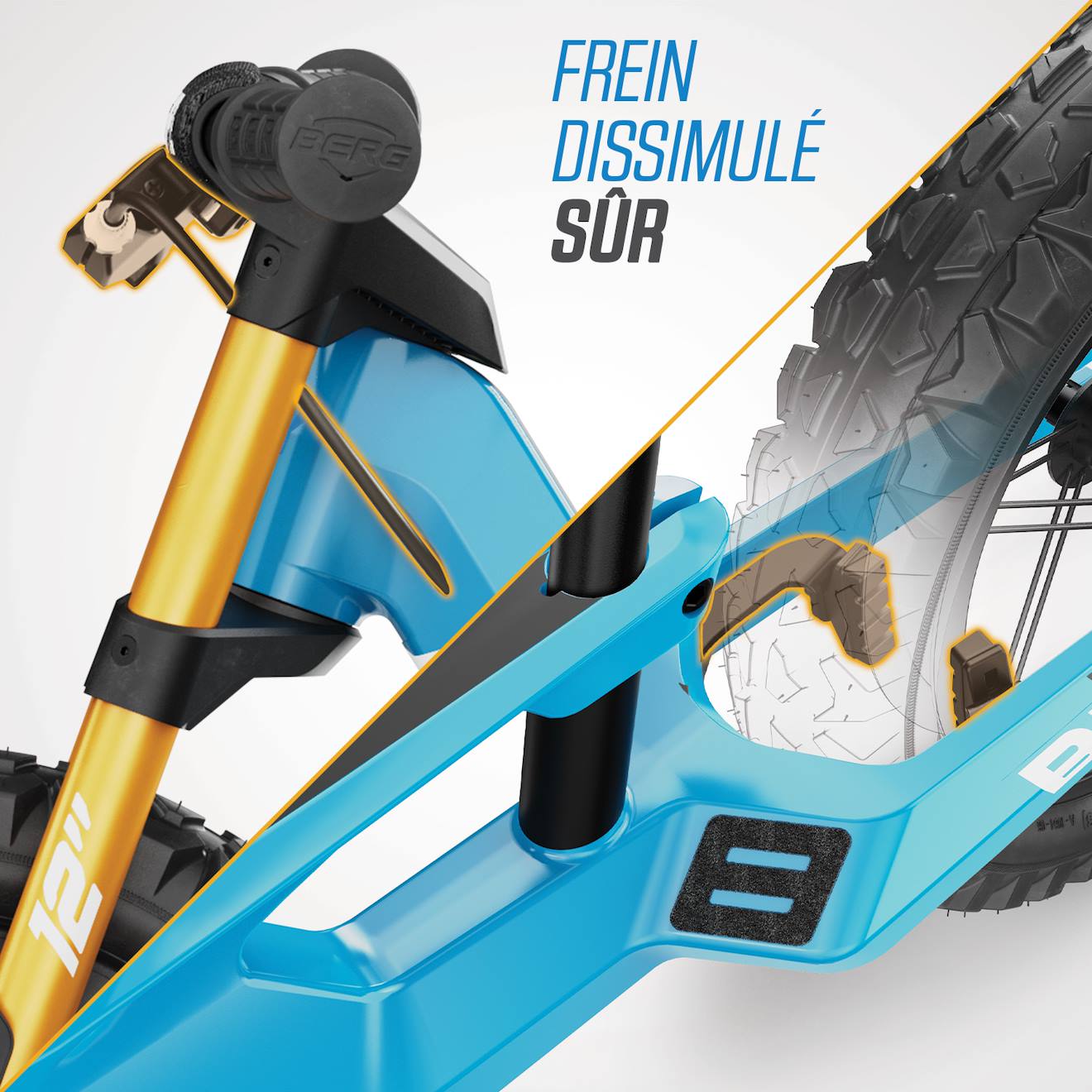 Draisienne biky cross avec frein à mains blue