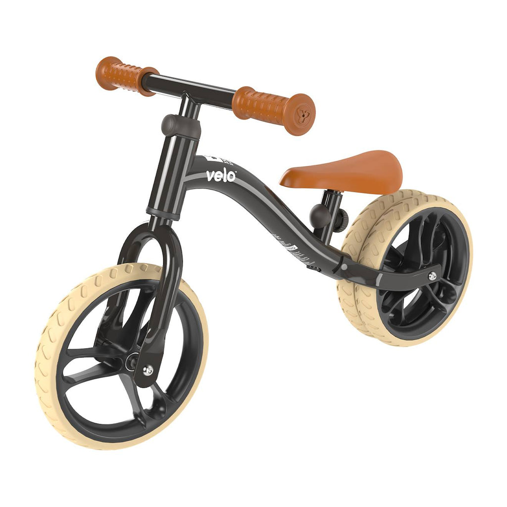 Draisienne junior, légère, équipée d'une double roue arrière noir