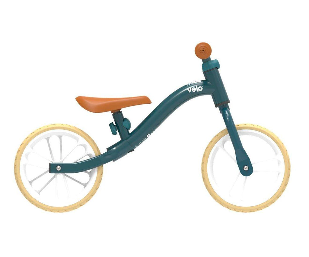 Draisienne junior, légère, équipée d'une double roue arrière vert