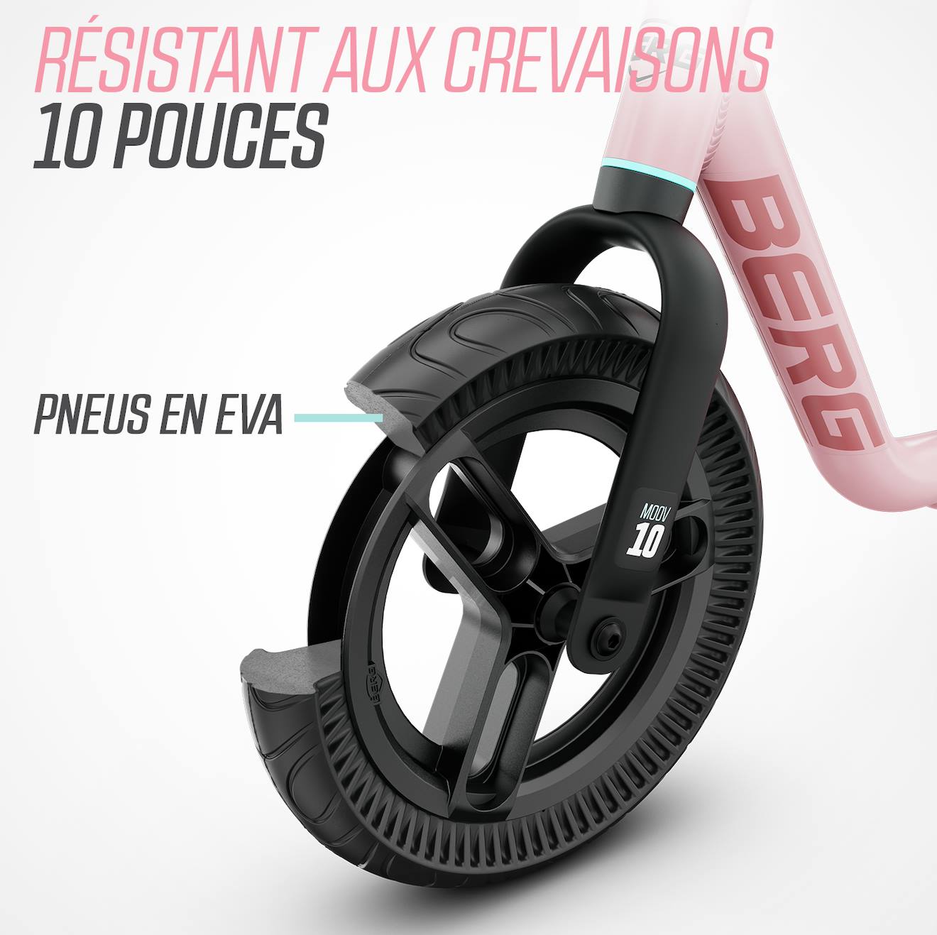 Draisienne pour enfants, 2+ ans, 10 pouces, moov 10 vert pink