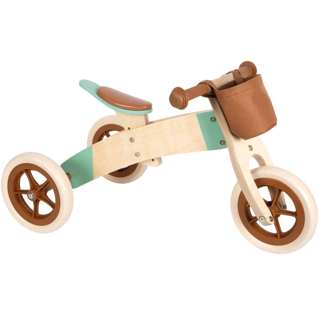 Draisienne tricycle 2 en 1 maxi brun caramel marron