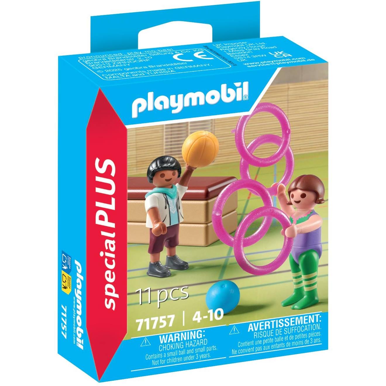 Duo d'enfants avec matériel de gymnastique 71757 multicolore