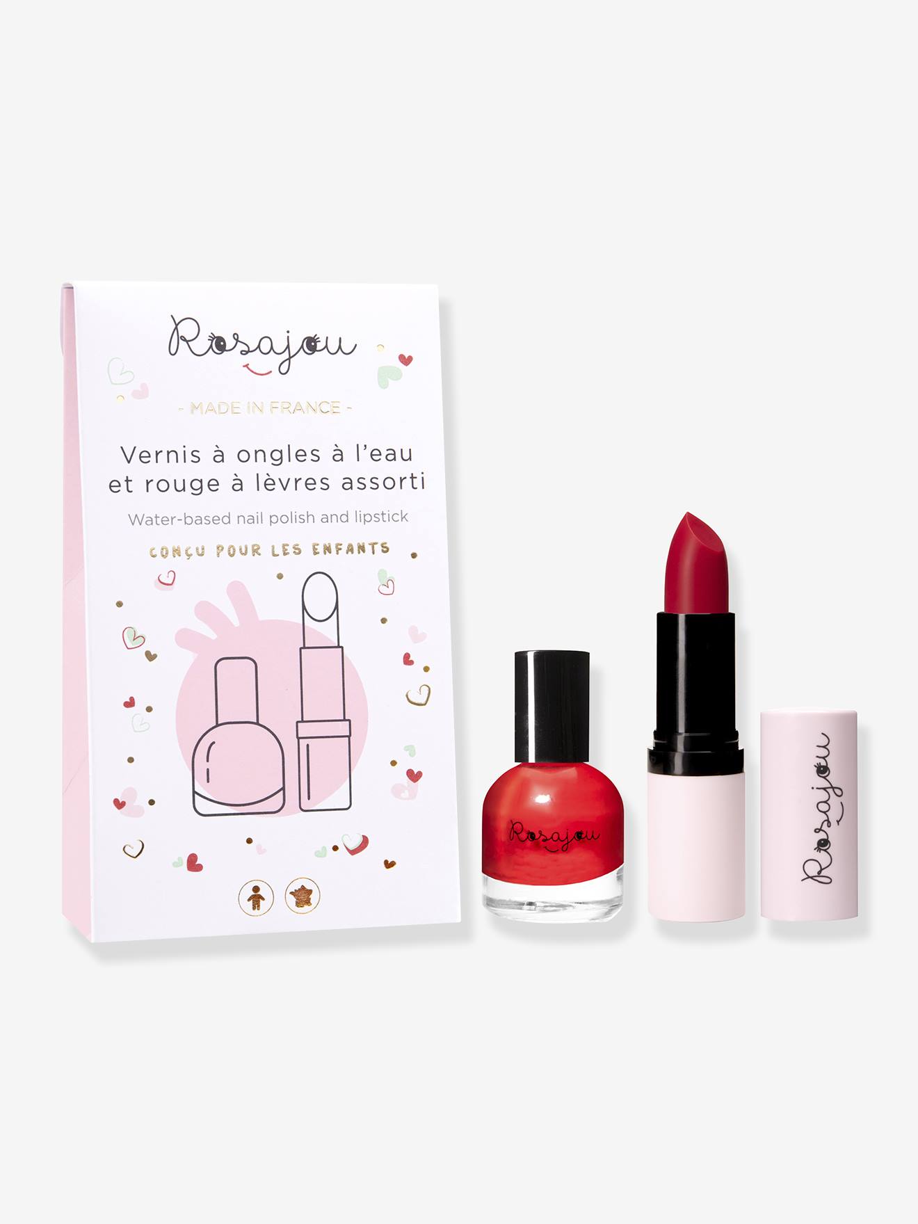 Duo rouge à lèvres + vernis assorti rouge