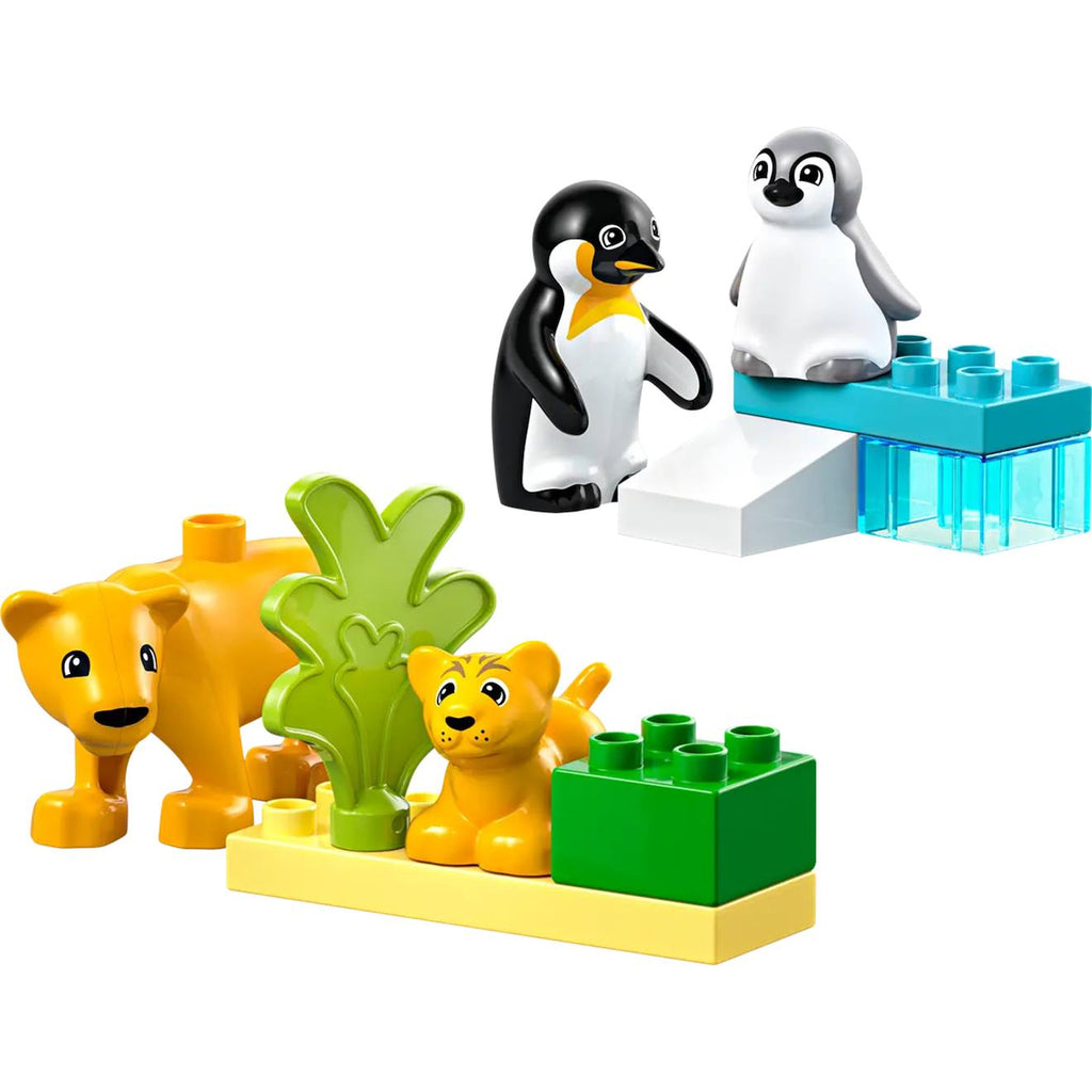 Duplo familles d'animaux sauvages : pingouins et lions 10442 multicolore