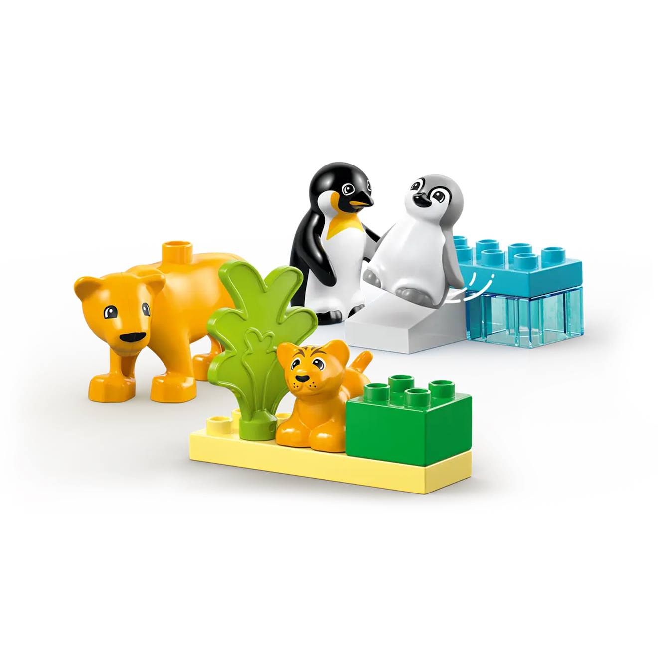 Duplo familles d'animaux sauvages : pingouins et lions 10442 multicolore