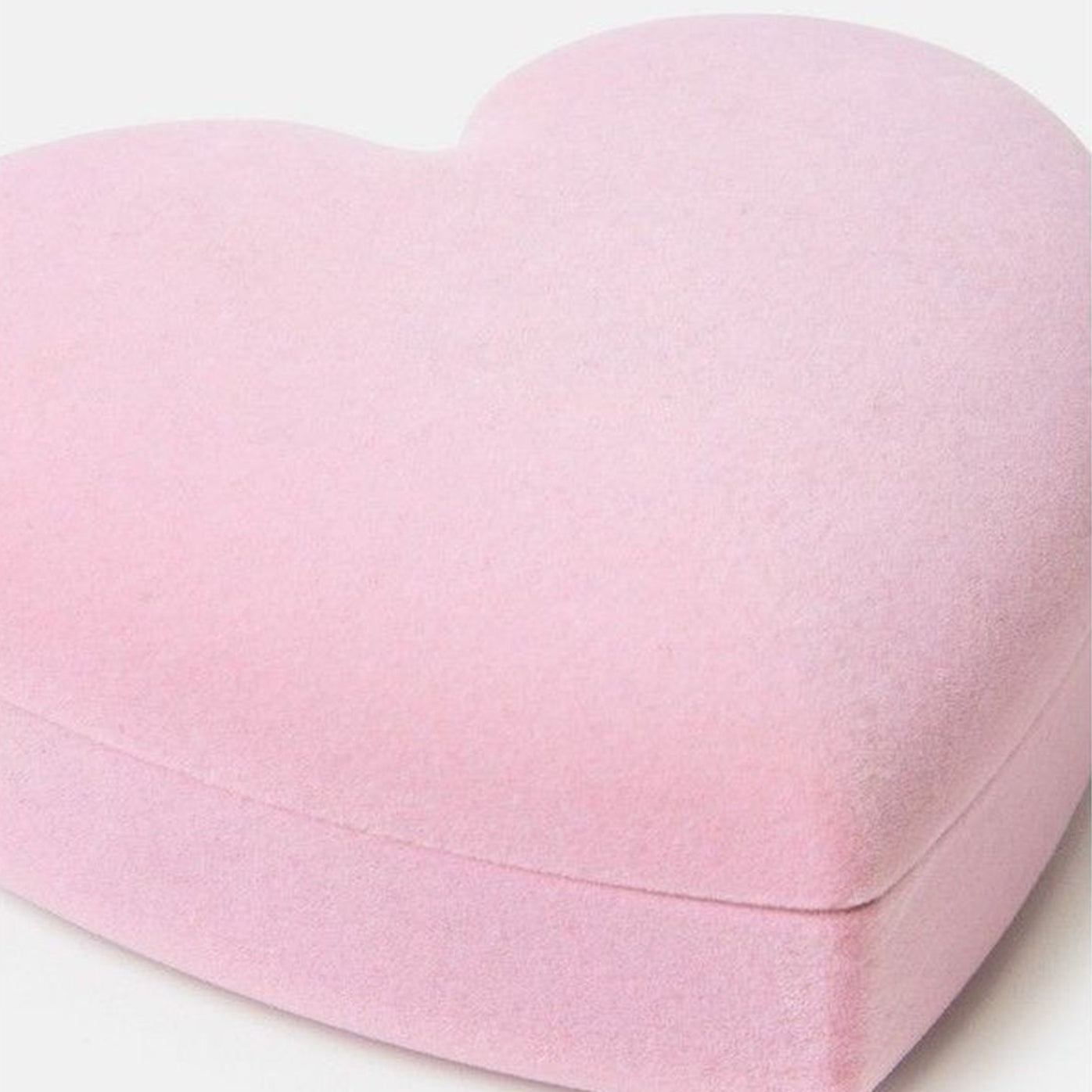 Écrin cœur rose en velours pour bijoux