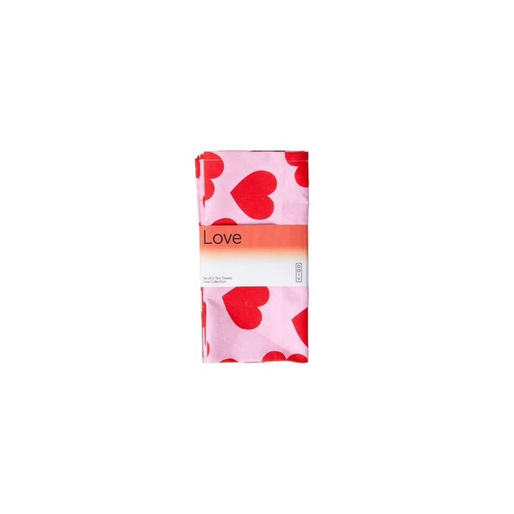 Ensemble de torchons Love dans son emballage cadeau