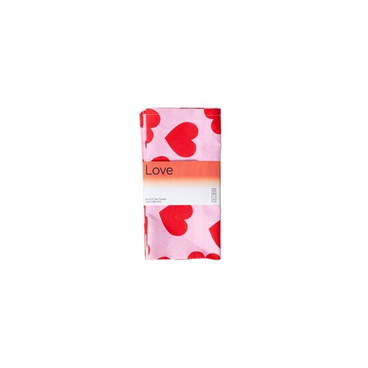 Ensemble de torchons Love dans son emballage cadeau